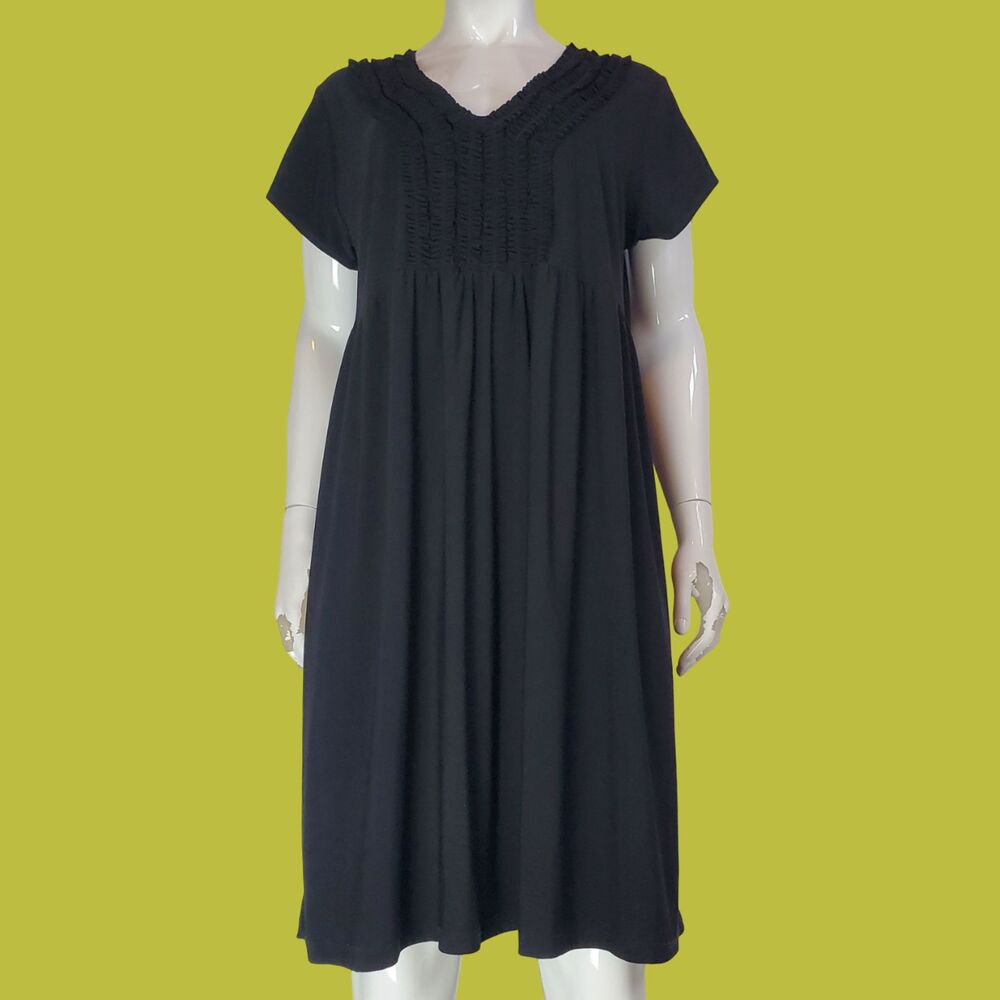 Nic & Dom Plus Size Black Babydoll Dress